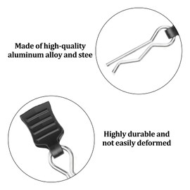 Pack of 24 Compatible with Deerc Replacement Parts, Car Clip Pins, Easy Compatible Car Clips, High-Quality Body Shell Pin Bent Springy, for 1/10 1/12 1/16 Remote Control Car Shell Model Replacement