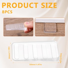 Giantree 8 Pcs Plastic Wedges Shims for Leveling Furniture, Clear Plastic Wedges Levellers, Adjustable Furniture Blocks for Leveling Toilet/Feet Uneven Floors, Trimmable Fix Highest Side 5mm