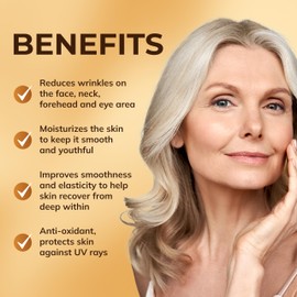 Abera Gold Anti-Wrinkle Ampoule, Anti-Aging Serum For All Skin Type with Peach Extract and Hyaluronic Acid, Skin Firming & Firming Serum, Hydrating Serum (3 x 0.23 Fl.Oz)