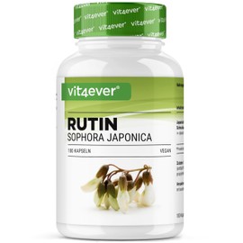 Rutin 500 mg - 180 Capsules (6 Month Supply) - Premium: 95% Real Rutin from Natural Sophora Japan Extract - High Dose - No Additives - Vegan