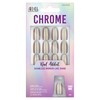 Ardell Nail Addict Chrome Eclipse, Press On Nails, Short Round