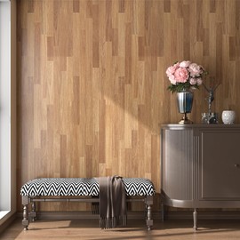 Decotalk Wood Contact Paper for Countertops - 17.7x400 inch Waterproof Contact Paper for Countertops Butcher Block Countertop Cover Peel and Stick Countertop Vinyl Wrap Renter Friendly Wood Wallpaper