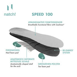 Snowman. Speed 100 – Footbed For Serious Endurance Runner, Leisure and Triathlete, Pack of 1, , 37, ,