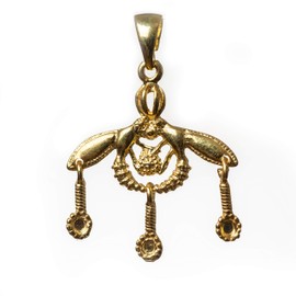 BeautifulGreekStatues Malia Bees Minoan Cretan Solid Pendant Sterling Silver 925 Handmade 25 mm, Sterling silver