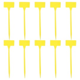 OUNONA Waterproof Plant Markers 30 CM Yellow 10 PCS