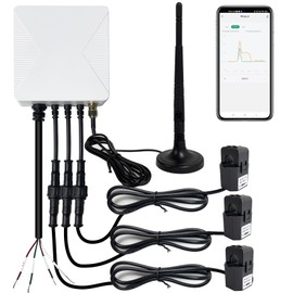 Smart WIFi Energy Monitor with 3 * 80A Clamp, Home Power Monitor Track Electricity in Real Time,WIFi Meter Solar/Net Metering, Home Energy Automation and Control