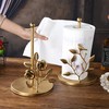 Rose Gold Paper Towel Holder Luxury Metal Kitchen Counter Decor