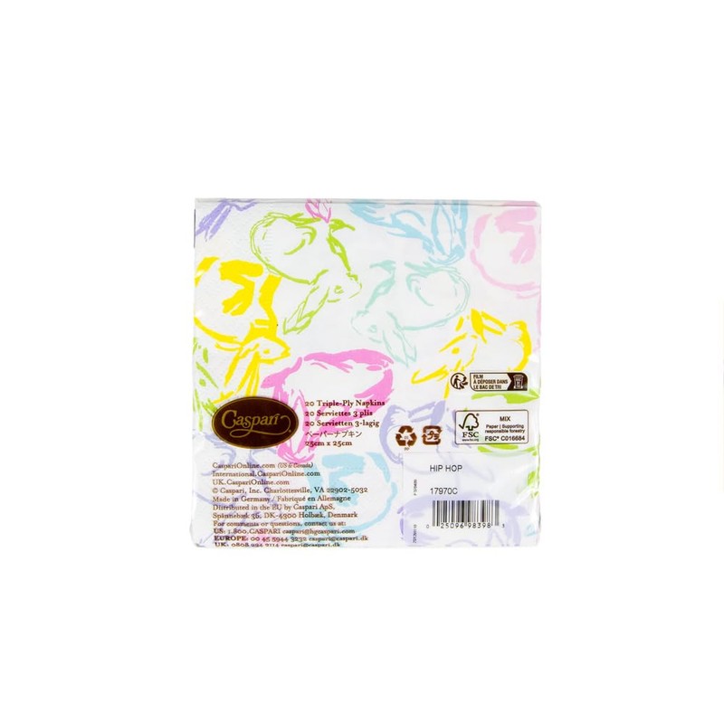 Caspari Hip Hop Cocktail Napkins - 20 Per Package