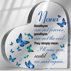 Sympathy Memorial Gifts for Loss of Grandma, Loss of Nana Sympathy Gifts, Bereavement Condolences Grief Gifts, Funeral Memorial Decor Sign, Remembrance Plaque for Loss Grandma