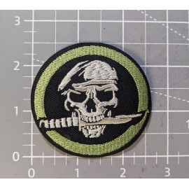 Unbranded Skull, Combat Knife, and Green Beret Patch Military Embroidered Iron On 2.5"