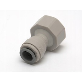 IPW Industries Inc-John Guest - Acetal Female Connector Quick Connect Fitting 5/16" OD / 1/2" BSPT/Grey British Standard Pipe Thread (BSPT) PI451014FS