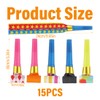 SIRLOMU Pack of 15 Party Flutes Blower Party Whistle Noise-Maker