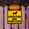 Chesapeake Bay Retriever Dog Sign Danger Security System Door Sign
