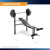 Marcy Competitor Standard Workout Bench with 80 lbs Vinyl-Coated Weight