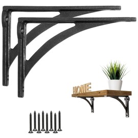 EDUWURXS Cast Iron Ironbridge Shelving Brackets Pack of 2 5.5x7 Brackets Heavy Duty Wall Bracket for Shelves, Kitchen Shelves, Living Room, Outdoor Support Additional Sizes Available