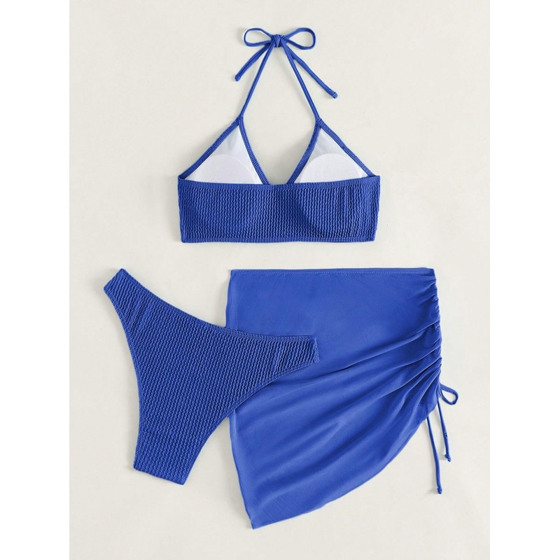 MakeMeChic - Traje de baño de 3 piezas para mujer