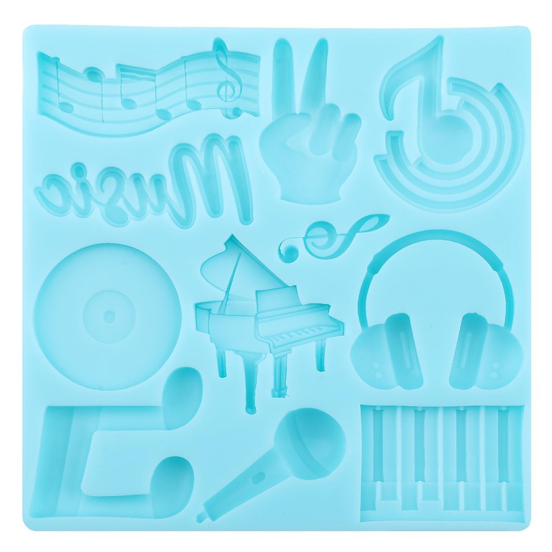 Music Note Fondant Mold Musical Instrument Chocolate Silicone Mold