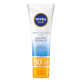 Nivea Sun. Protector Solar Facial FPS50 Control De Brillo 50 ml  Jaloma. Agua de Rosas Tónico Facial Relajante Antioxidante 250 ml                    