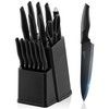 E-far Knife Set with Block, 15 Pieces Kitchen Knife Block