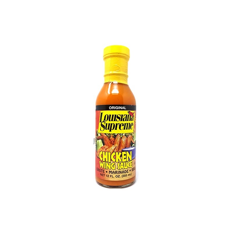 The Original Louisiana Supreme Chicken Wing Sauce 12 oz Bottle