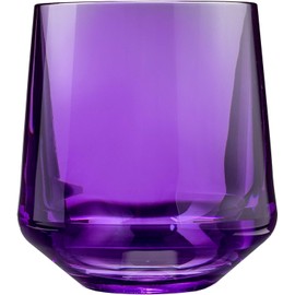 Drinique Unbreakable Stemless Wine Glasses - Set of 4 - Made in USA 12 oz Tritan Unbreakable Plastic Wine Glasses, Reusable for Indoor or Outdoor Use, BPA Free & Shatterproof, Purple