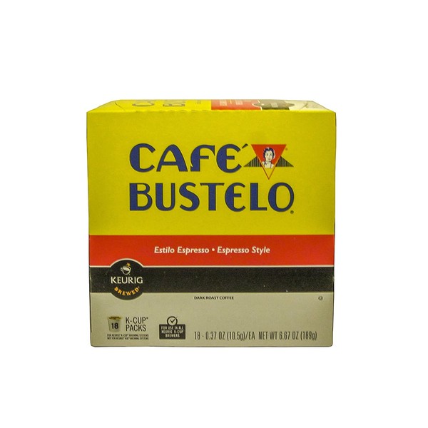 Keurig Cafe Bustelo Coffee Espresso K-Cups Cuban (18 count)