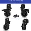 Hirate 3 inch Furniture Casters 360 Degree Brake Caster Wheels,Heavy