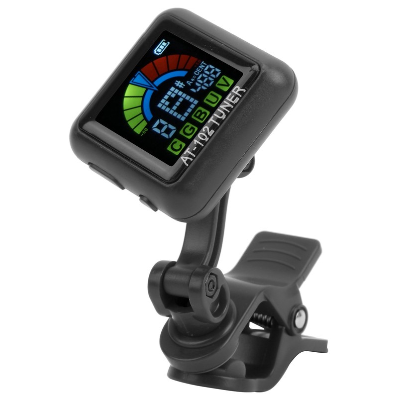 Aroma Guitar Clipon Tuner USB Rechargeable Builtin Battery Violin Ukulele