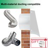 8 Inch White Dryer Vent Cover Outside - Heavy Duty