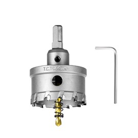 SALI 2-1/8" (54mm) TCT Hole Saw Kit Tungsten Carbide Tipped Hole Saw Drill Bit with Titanium-Plated Pilot Drill bit for Metal, Stainless Steel, Iron, Wood, Plastic