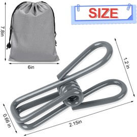 vivinin Chip Clips, 30PCS Bag Clips, Used for Chip Clips Bag Clips Food Clips, Organizing Office or School Files, Clothesline Holders, Clothes Pins (Grey)