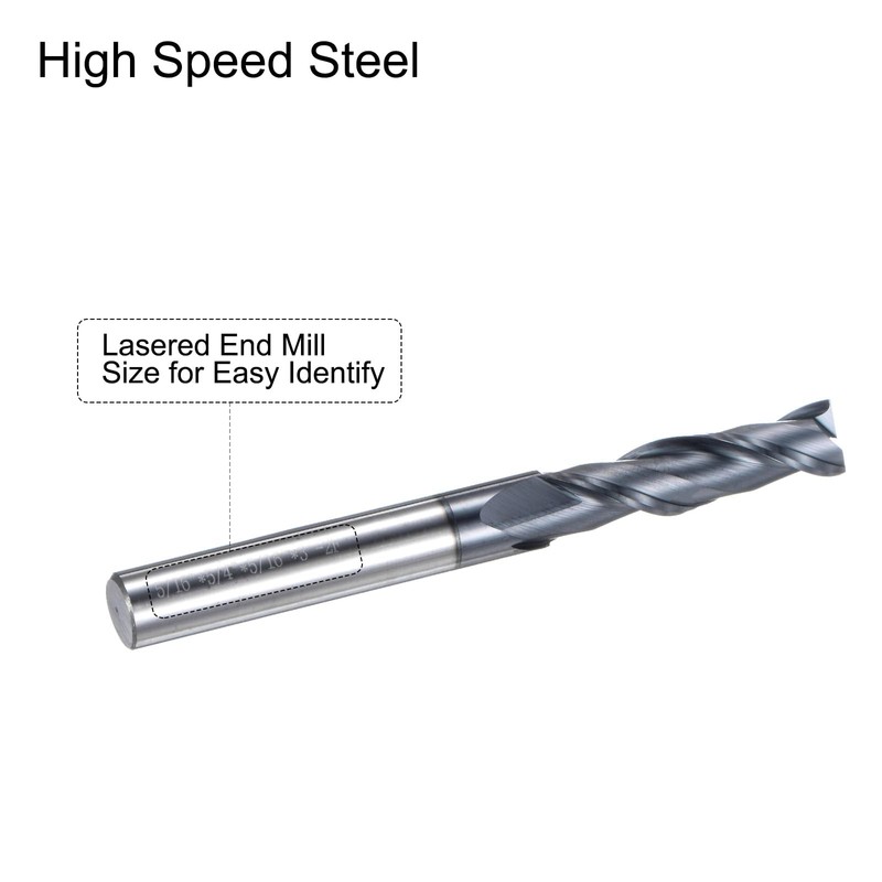 QUARKZMAN 2 Pieces Milling Cutter 5/16 Inch x 1-1/4 Inch