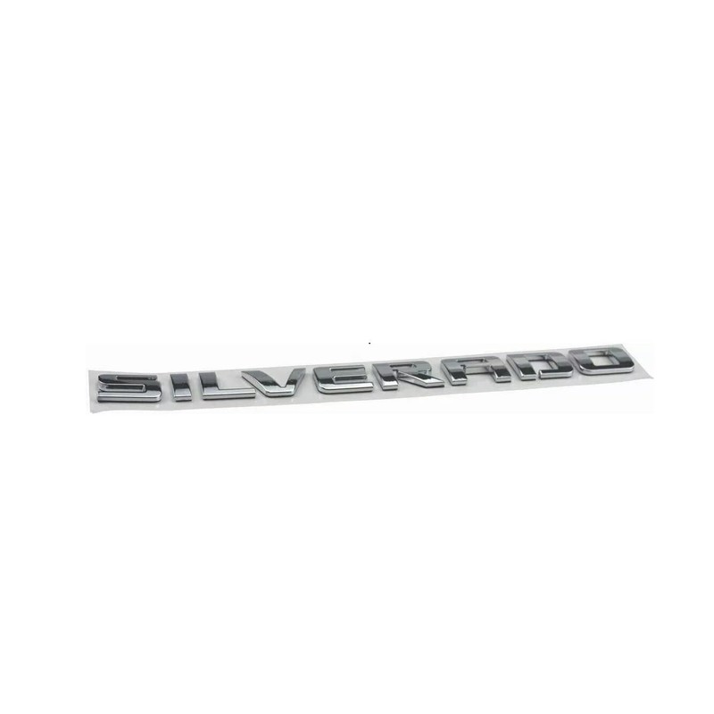 2-Piece for Silverado Badge Emblems in Chrome Shiny Glossy Finish