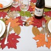 Simhomsen Embroidered Fall Autumn Thanksgiving Multi-Color Leaves Table Runner (14
