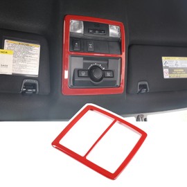 LLKUANG Sports Red Front Row Reading Light Frame Cover Panel Trim for Toyota Tacoma 2015-2020