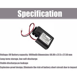 [2 Pack] 6V 1800mAh MR-BAT6V1SET 2CR17335A WK17 Lithium Battery for MR-J4 PLC