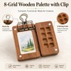 9PCS Travel Watercolour Set,Mini Watercolour Paint Set Travel WoodenPalette