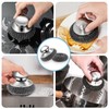 2Pack Stainless Steel Wool Scrubber with Handle, Dish Scrubbers with