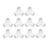10PCS 3 Way Pipe Fittings Pipe Connectors PVC Plastic Right