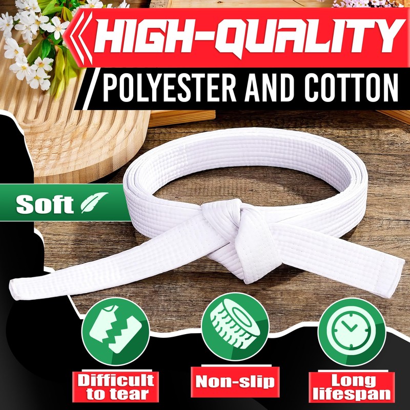 MYCRITEE Taekwondo Uniform Belt for Women - 86.6" Judo Belt