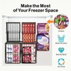 iSPECLE Deep Freezer Organizer Bins - 4 Pack Large Adjustable