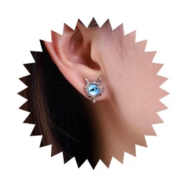 Inilbran Boho Evil Eye Earrings Silver Evil Eye Stud Earrings Vintage Devil Eye Earrings Tiny Evil Eye Protection Earrings Jewellery for Women and Girls, Zinc