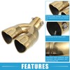X AUTOHAUX Car Dual Exhaust Tip Heart Shaped Tail Pipe