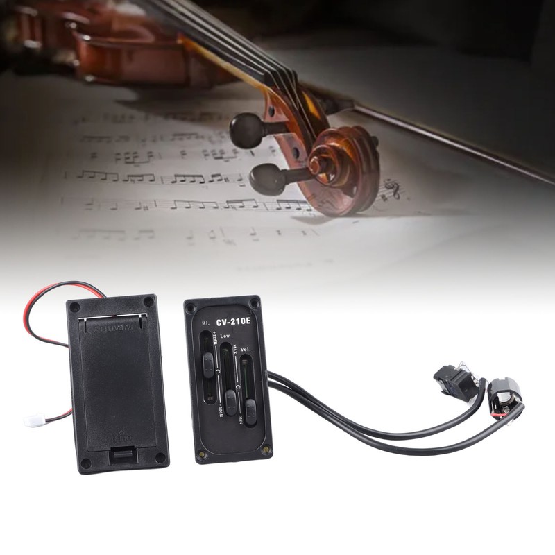 Violin Equalizer Violin Silent EQ Pickup with Cable for Violin