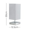 MiniSun Modern Square Polished Chrome Touch Table Lamp with a