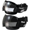 Birdz Eyewear Starling Skydiving Motorcycle Goggles Frameless 2 Pairs Clear