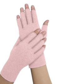 Dr. Arthritis Doctor Developed Pink Arthritis Compression Gloves for Women & Doctor Written Handbook (XS)