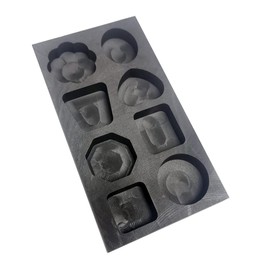 LLF 8-in-1 Graphite Casting Mold for Metal Refining, Scrap Gold & Silver, Black