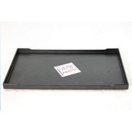 10" Japanese Rectangular Black Plastic Humidity Tray for Bonsai & House Plants