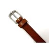 Bellabel Women's Cowhide Leather Belt, Tanned Leather, Thin Belt, Made